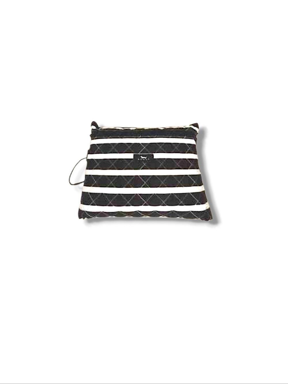 SCOUT Plus 1 Foldable Travel Bag in Black and White Stripe Quilted Fabric